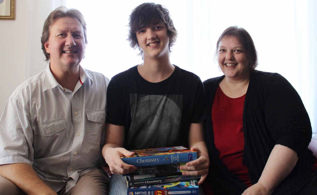 Jordan Young, with his parents Paul and Janine, will pursue a career in medicine or bio-medicine after earning an OP1. Jordan Young, with his parents Paul and Janine, will pursue a career in medicine or bio-medicine after earning an OP1.